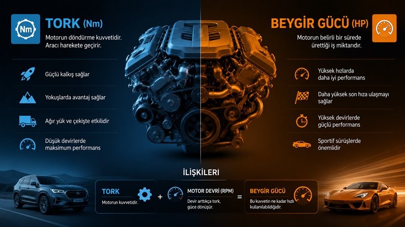 Araçlarda Beygir Gücü ve Tork Nedir? Aralarındaki Fark Nedir?