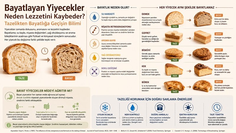 Bayatlayan Yiyecekler Neden Lezzetini Kaybeder? Tazelikten Bayatlığa Geçişin Bilimi