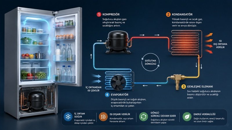 Buzdolabı Nasıl Çalışır? Soğutma Sisteminin Bilimsel Prensibi