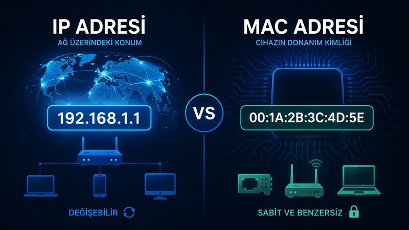 IP Adresi ve MAC Adresi Nedir? İnternet Bağlantılarının Kimlikleri