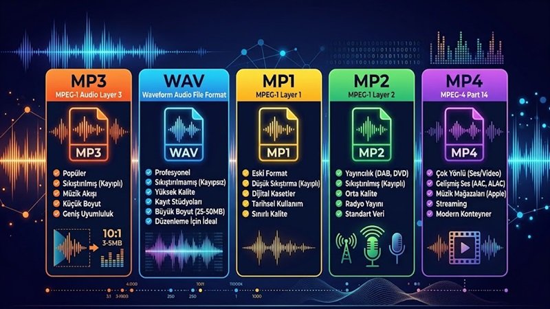 MP3 Nasıl Ortaya Çıktı? WAV, MP1, MP2, MP4 ve Ses Dosyalarının Tarihi