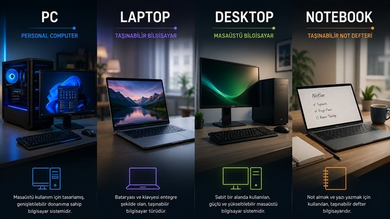 PC, Desktop, Laptop, Notebook… Bilgisayar Türlerini ve İsimlerinin Hikâyesini Öğrenin