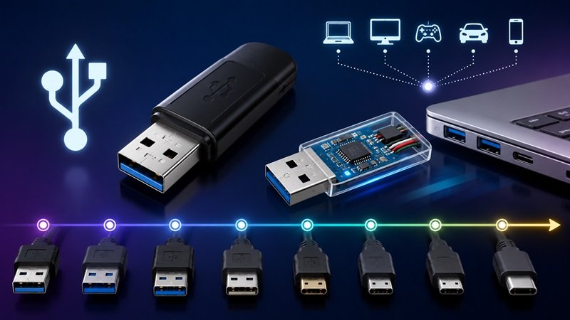 USB Nedir? Tarihçesi, Çalışma Prensibi ve USB Versiyonları